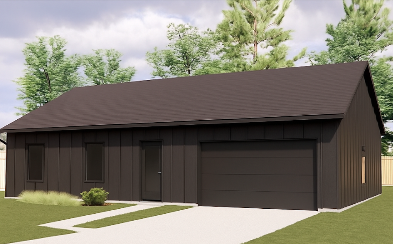 The Knox single-story home with garage rendering